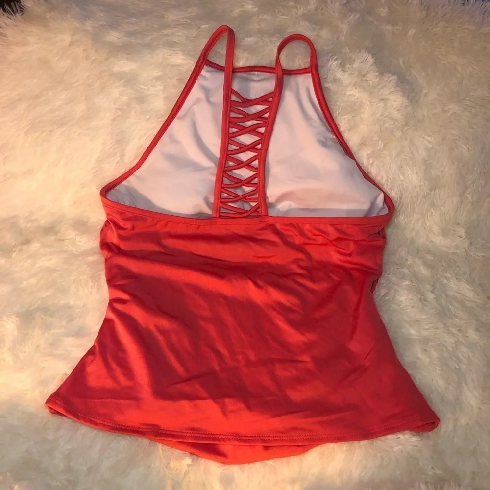 Deep Pink Coral Tankini